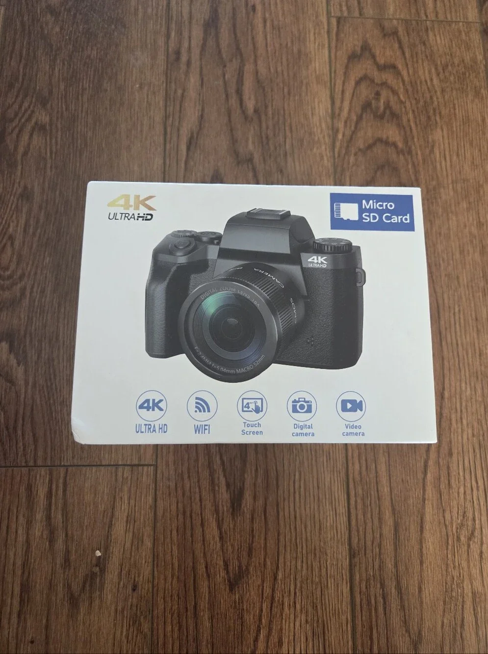 4K Ultra HD Black Digital Camera with Micro SD Slot - NIB